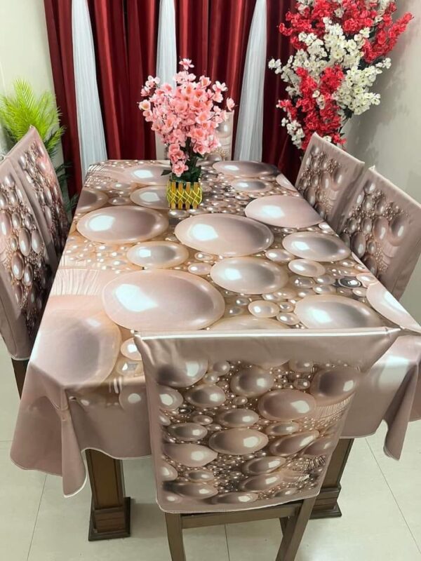 China Premium 3D Print Table Cloth Set - Image 2