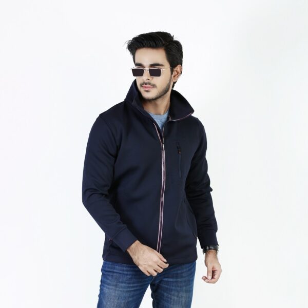 China Winter Jacket Navy - Image 3