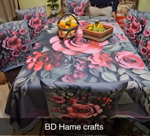 China Premium 3D Print Table Cloth Set