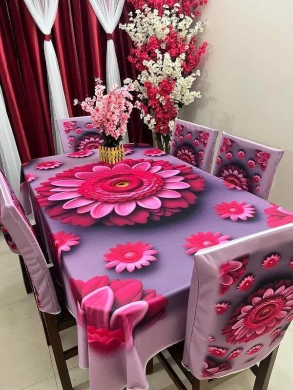 China Premium 3D Print Table Cloth Set