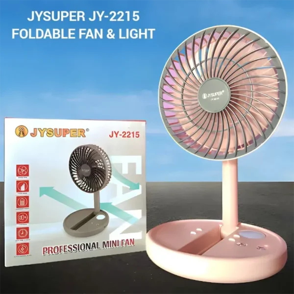 JY-2215 JYSUPER Professional Rechargeable Fan With LED Light - Image 6